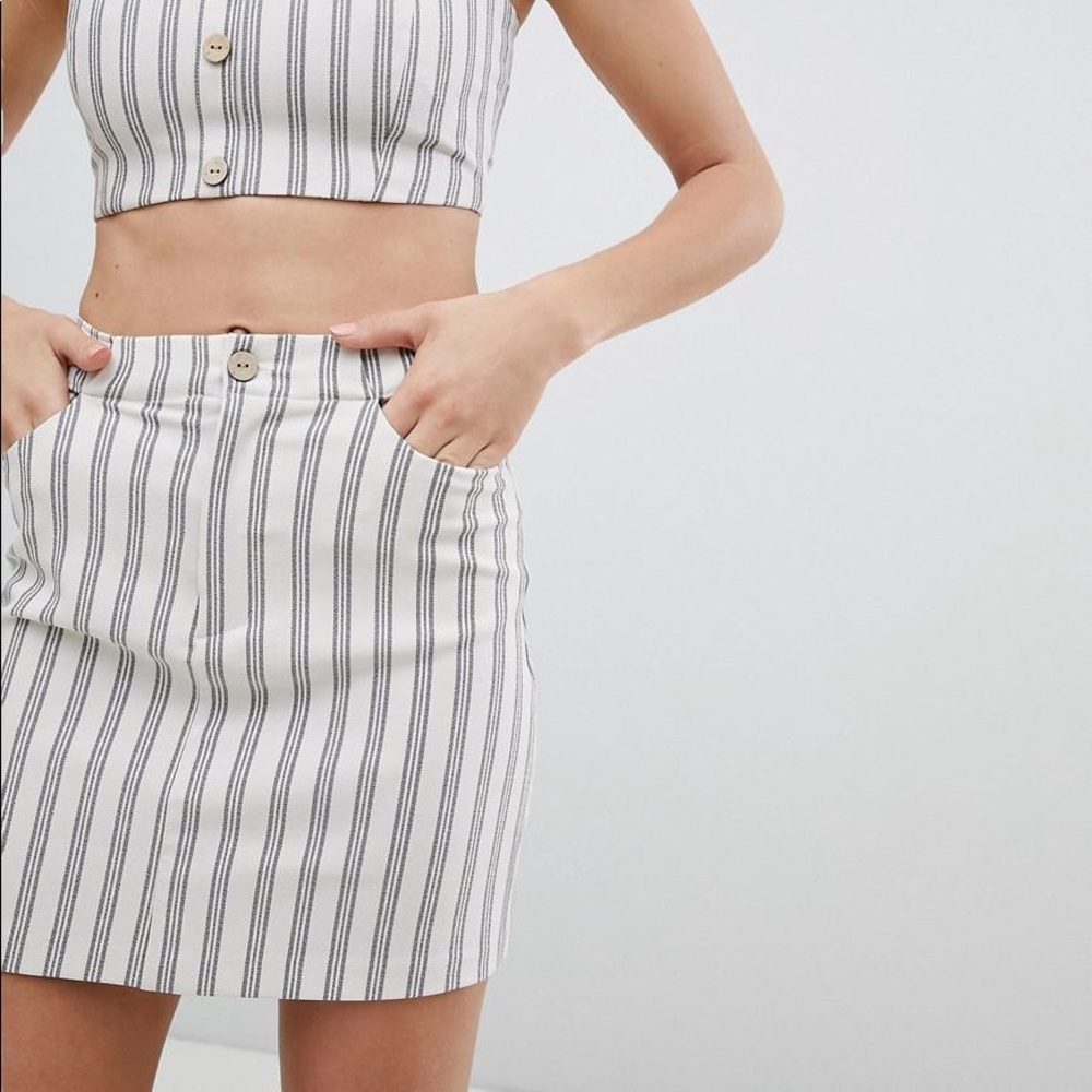 Pull & Bear striped mini skirt